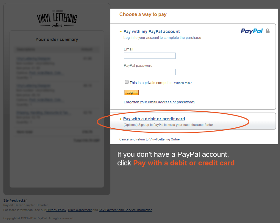 How to pay by card without PayPal account